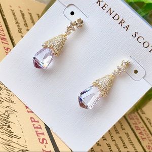 Kendra Scott crystal Becky earrings wedding gold